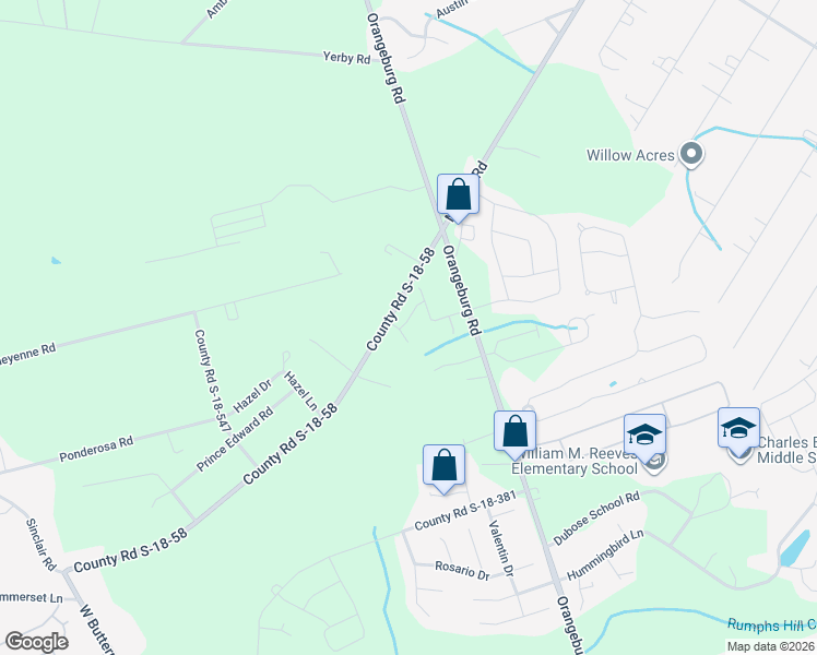 map of restaurants, bars, coffee shops, grocery stores, and more near 854 East Butternut Road in Summerville