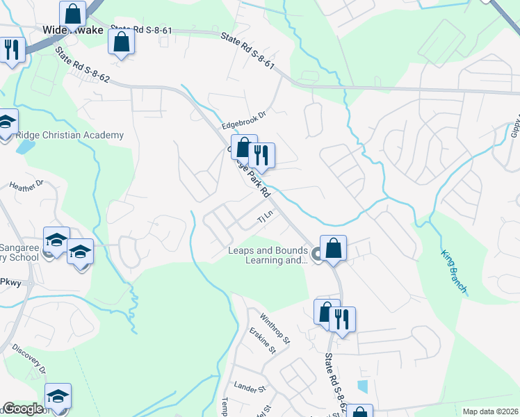 map of restaurants, bars, coffee shops, grocery stores, and more near 1016 Tj Lane in Summerville