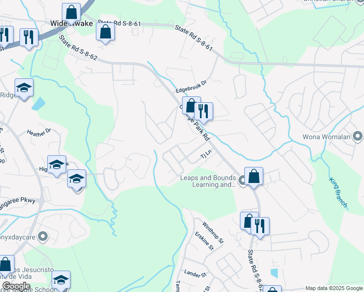 map of restaurants, bars, coffee shops, grocery stores, and more near 1205 Jeanna Street in Summerville