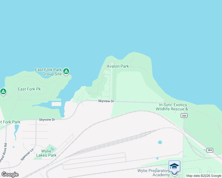 map of restaurants, bars, coffee shops, grocery stores, and more near 122 Park Drive in Wylie