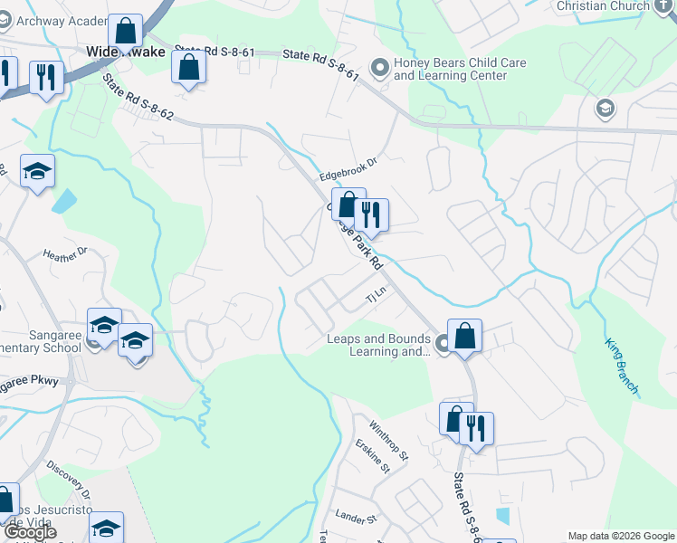 map of restaurants, bars, coffee shops, grocery stores, and more near 113 Wide Awake Circle in Summerville