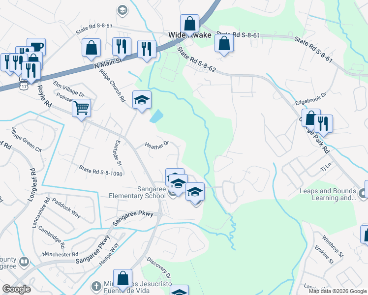 map of restaurants, bars, coffee shops, grocery stores, and more near 102 Bruce Court in Summerville