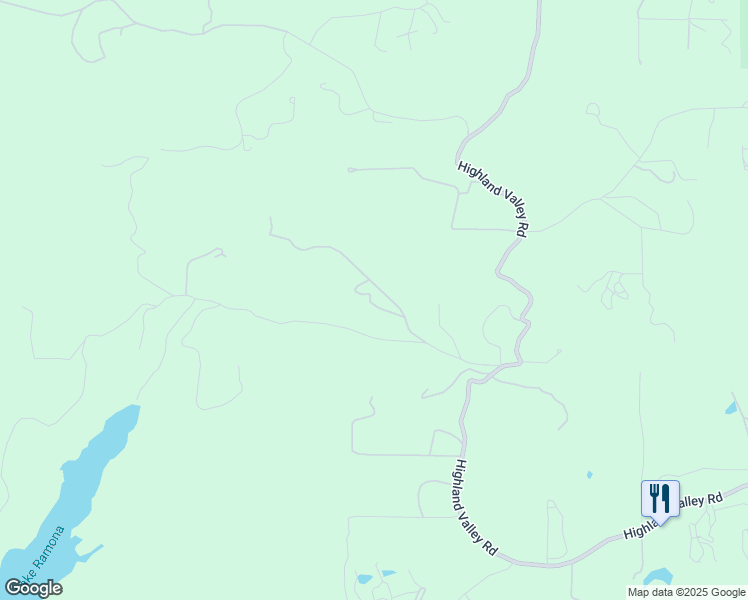 map of restaurants, bars, coffee shops, grocery stores, and more near 16526 Green Valley Truck Trail in Ramona
