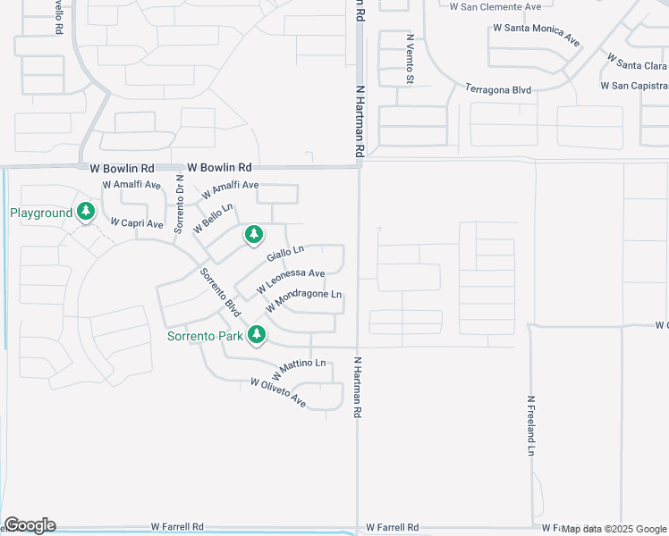map of restaurants, bars, coffee shops, grocery stores, and more near 36896 West Leonessa Avenue in Maricopa