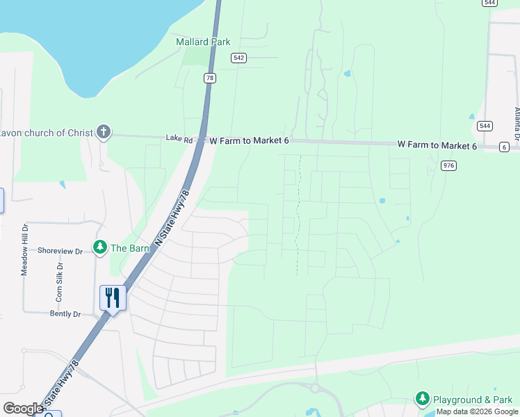 map of restaurants, bars, coffee shops, grocery stores, and more near 1568 Farm to Market 6 in Nevada