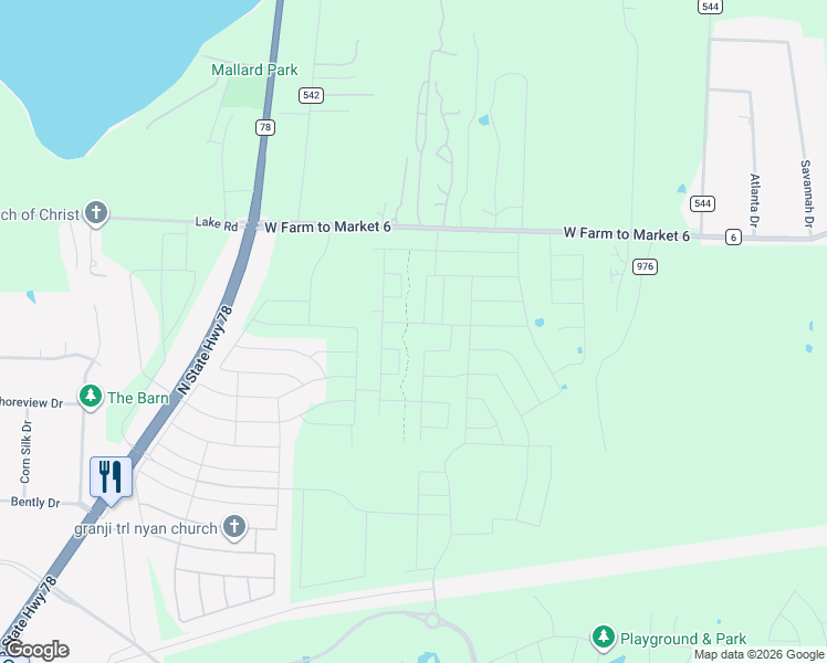 map of restaurants, bars, coffee shops, grocery stores, and more near 1313 Farm to Market 6 in Nevada