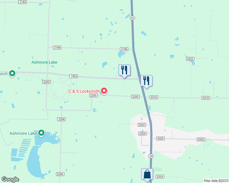 map of restaurants, bars, coffee shops, grocery stores, and more near 181 Fm 1903 in Greenville