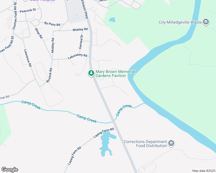 map of restaurants, bars, coffee shops, grocery stores, and more near 903 Riverbend Drive in Milledgeville