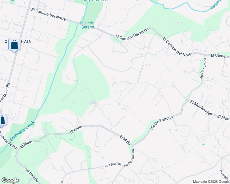 map of restaurants, bars, coffee shops, grocery stores, and more near 5235 La Crescenta Road in Rancho Santa Fe