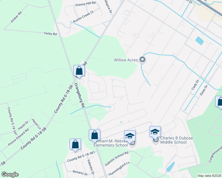 map of restaurants, bars, coffee shops, grocery stores, and more near 208 Longford Drive in Summerville