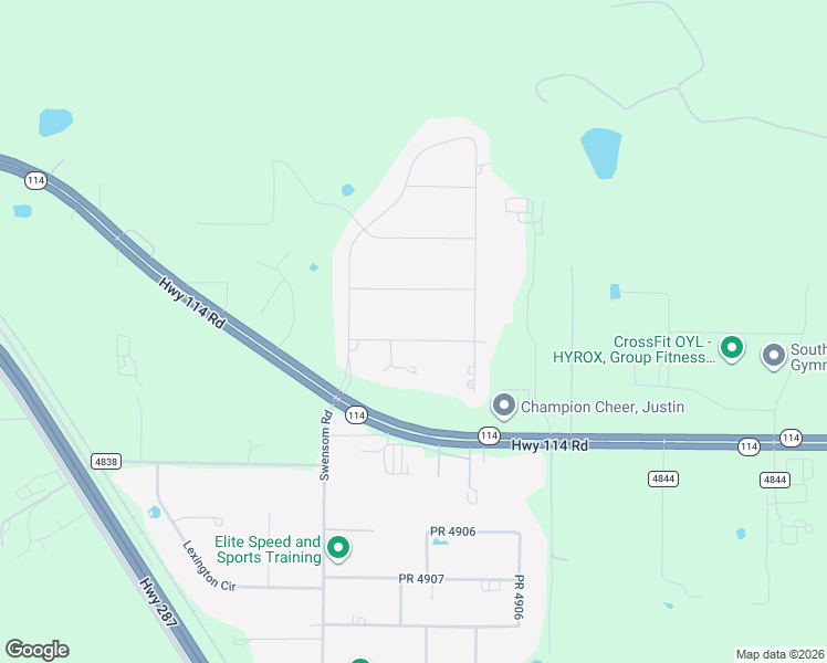 map of restaurants, bars, coffee shops, grocery stores, and more near 1111 Daytona Drive in Rhome