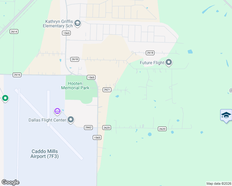 map of restaurants, bars, coffee shops, grocery stores, and more near 3571 County Road 2621 in Caddo Mills
