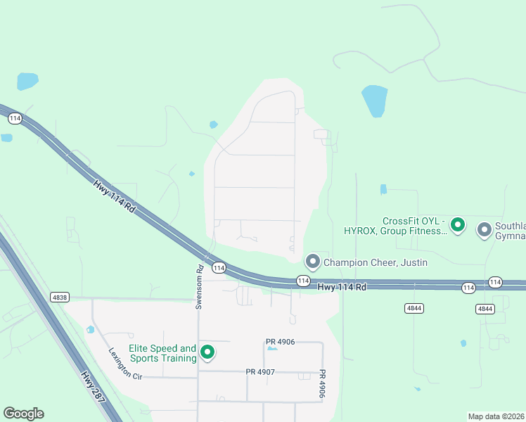 map of restaurants, bars, coffee shops, grocery stores, and more near 1111 Daytona Drive in Rhome