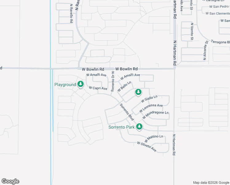 map of restaurants, bars, coffee shops, grocery stores, and more near 17738 North Maddaloni Avenue in Maricopa
