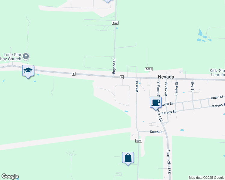 map of restaurants, bars, coffee shops, grocery stores, and more near 140 Maple Circle in Nevada