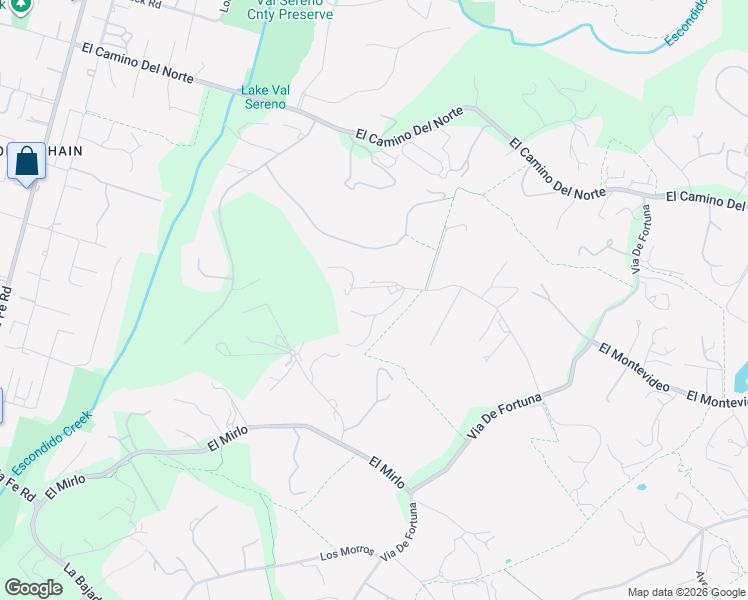 map of restaurants, bars, coffee shops, grocery stores, and more near 5235 La Crescenta Road in Rancho Santa Fe