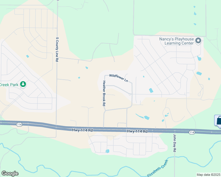 map of restaurants, bars, coffee shops, grocery stores, and more near 12631 Meadow Green Lane in Justin