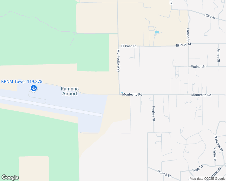 map of restaurants, bars, coffee shops, grocery stores, and more near 2419 Montecito Road in Ramona