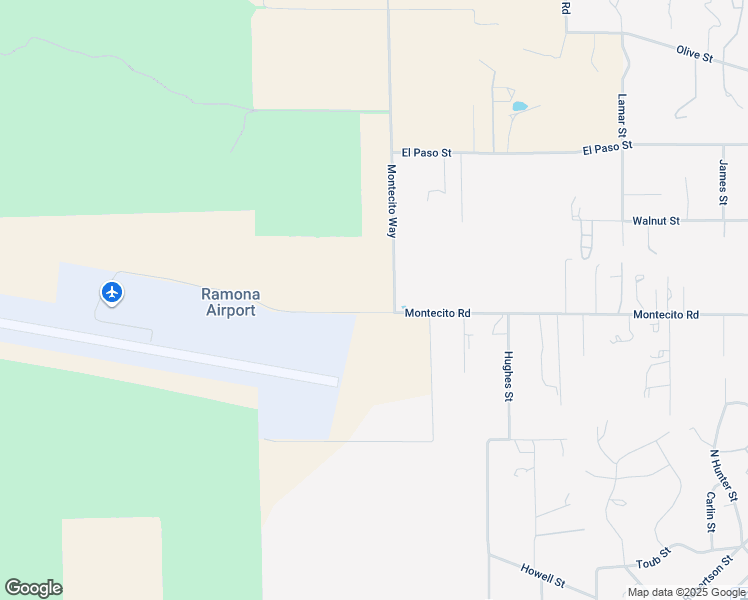map of restaurants, bars, coffee shops, grocery stores, and more near 2419 Montecito Road in Ramona