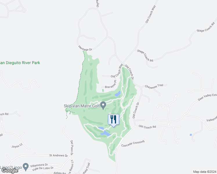 map of restaurants, bars, coffee shops, grocery stores, and more near 14130 Biscayne Place in Poway