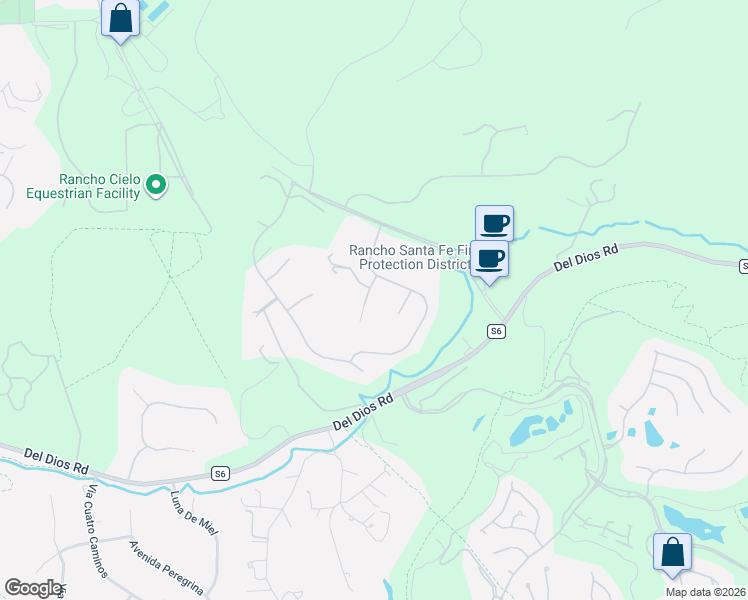 map of restaurants, bars, coffee shops, grocery stores, and more near 17812 Avenida Amatista in Rancho Santa Fe