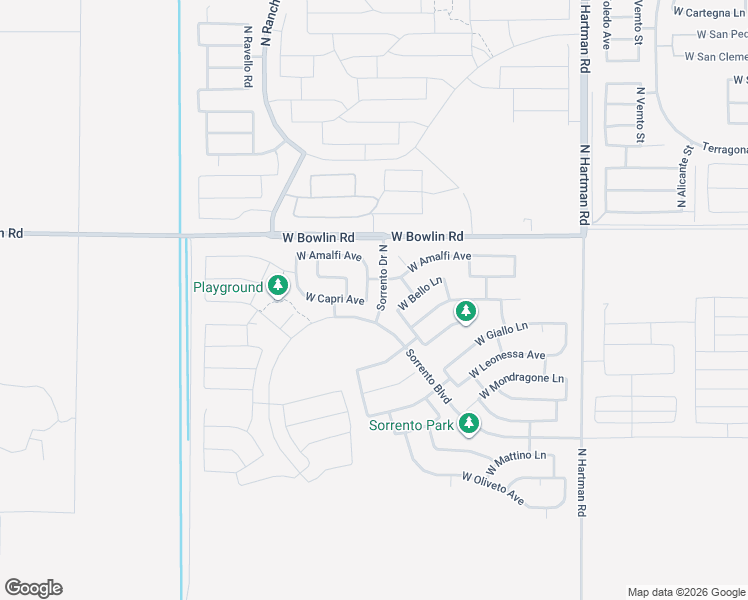 map of restaurants, bars, coffee shops, grocery stores, and more near 17738 North Maddaloni Avenue in Maricopa