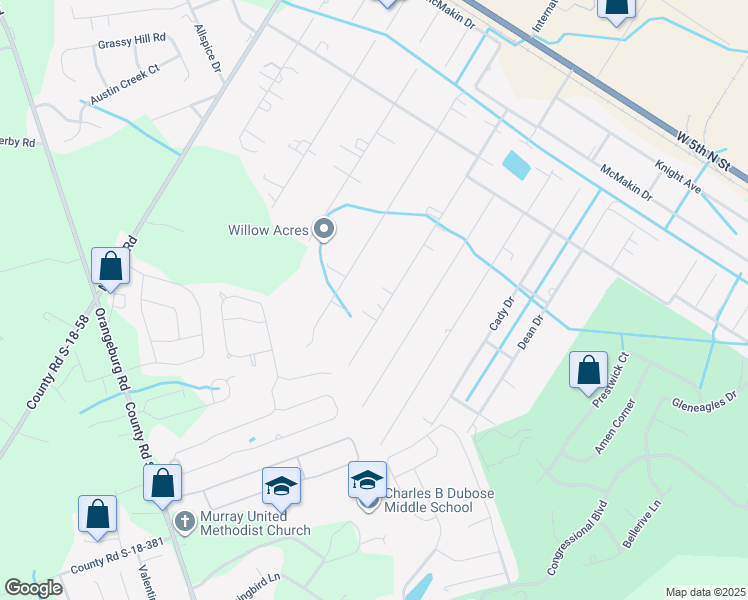 map of restaurants, bars, coffee shops, grocery stores, and more near 246 Lake Drive in Summerville