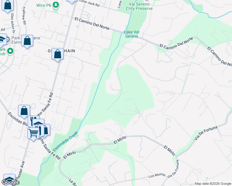 map of restaurants, bars, coffee shops, grocery stores, and more near 3071 Paseo Cielo in Rancho Santa Fe
