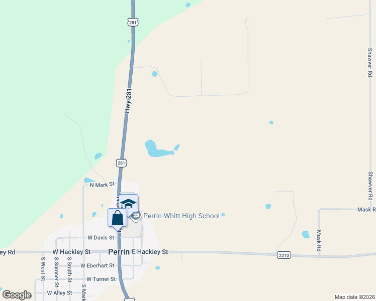 map of restaurants, bars, coffee shops, grocery stores, and more near 226 Prairie View Road in Perrin