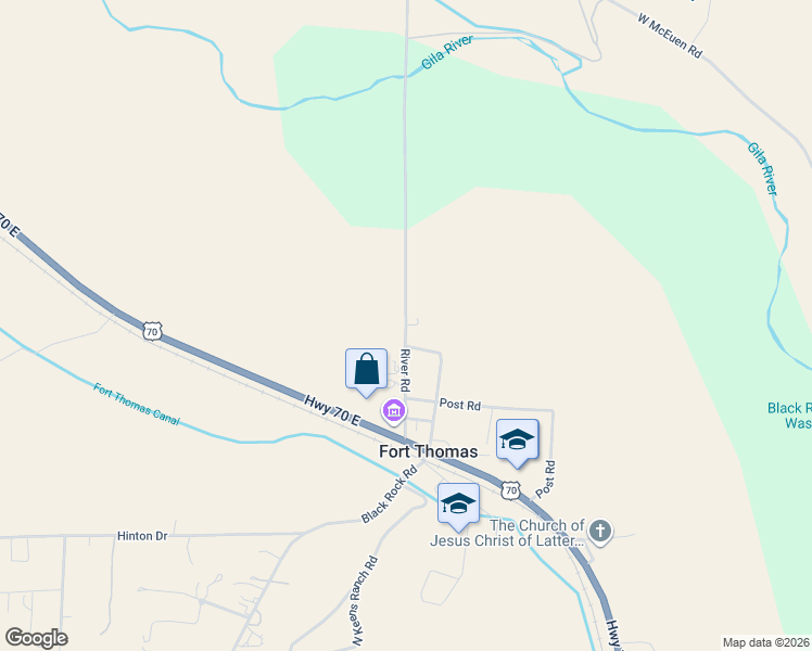 map of restaurants, bars, coffee shops, grocery stores, and more near River Road in Fort Thomas