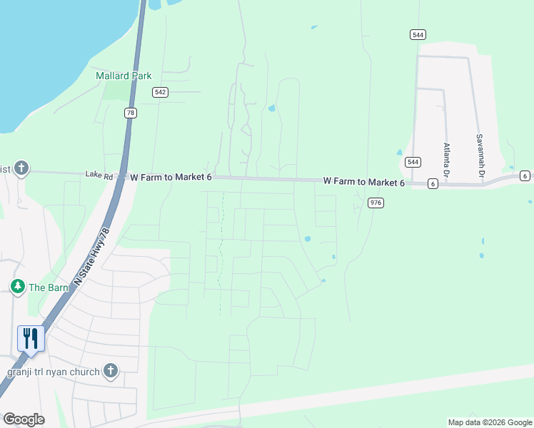 map of restaurants, bars, coffee shops, grocery stores, and more near 1282 Farm to Market 6 in Nevada