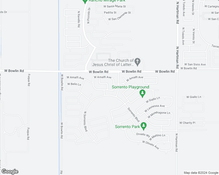 map of restaurants, bars, coffee shops, grocery stores, and more near 17823 North Mughetto Drive in Maricopa