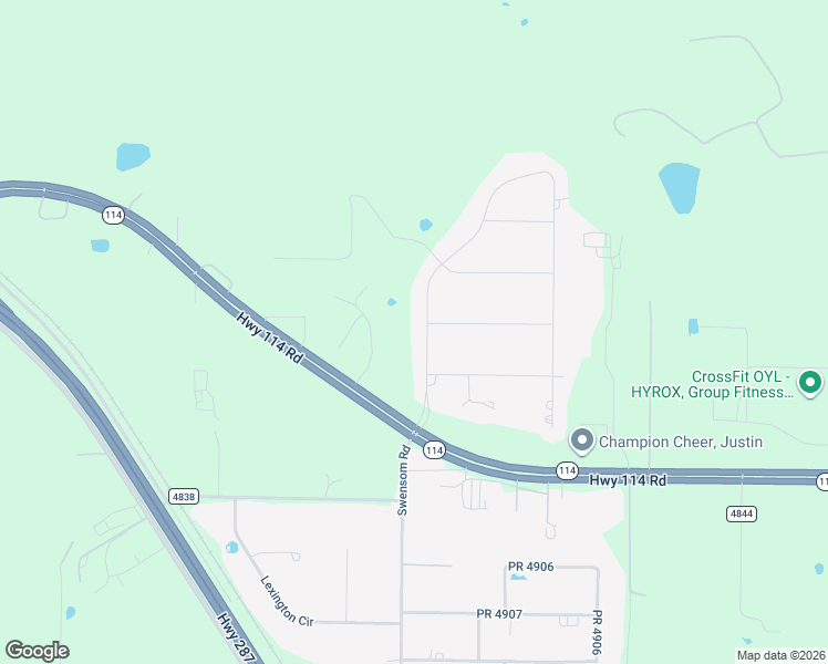 map of restaurants, bars, coffee shops, grocery stores, and more near 1211 Alliance Boulevard in Rhome