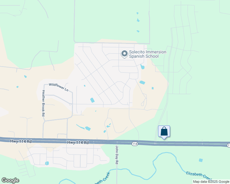 map of restaurants, bars, coffee shops, grocery stores, and more near 16452 Milwaukee Street in Justin