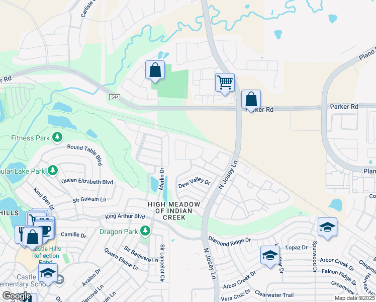 map of restaurants, bars, coffee shops, grocery stores, and more near 1840 Carver Drive in Carrollton