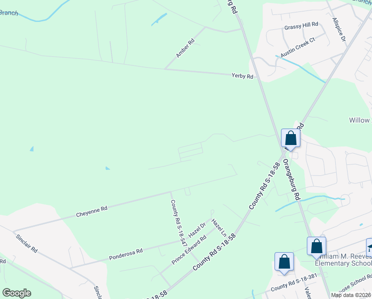map of restaurants, bars, coffee shops, grocery stores, and more near 339 Cheyenne Road in Summerville