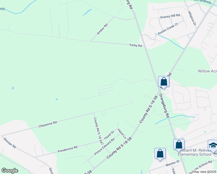map of restaurants, bars, coffee shops, grocery stores, and more near 373 Cheyenne Road in Summerville