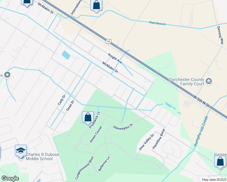 map of restaurants, bars, coffee shops, grocery stores, and more near 103 La Costa Way in Summerville