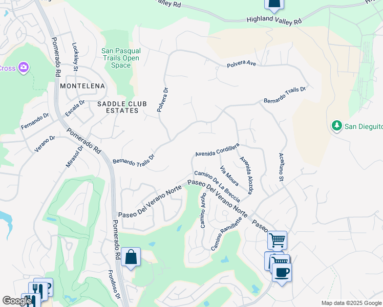 map of restaurants, bars, coffee shops, grocery stores, and more near in San Diego