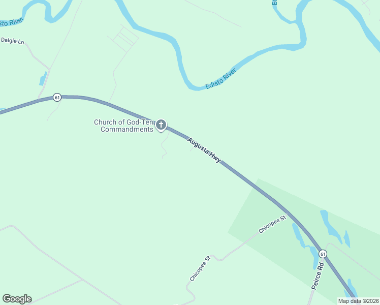 map of restaurants, bars, coffee shops, grocery stores, and more near 26094 Augusta Highway in Ridgeville