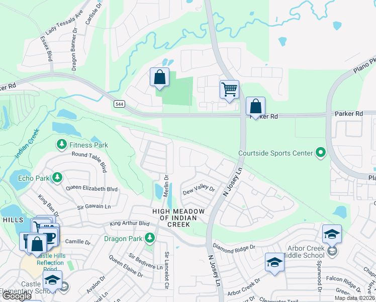 map of restaurants, bars, coffee shops, grocery stores, and more near 4728 Feldman Drive in Carrollton