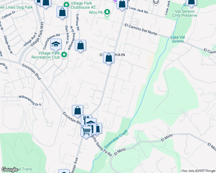 map of restaurants, bars, coffee shops, grocery stores, and more near 329 Rancho Santa Fe Road in Encinitas