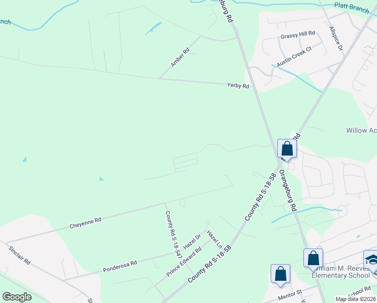 map of restaurants, bars, coffee shops, grocery stores, and more near 339 Cheyenne Road in Summerville
