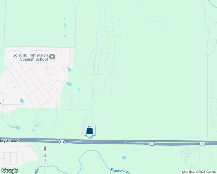 map of restaurants, bars, coffee shops, grocery stores, and more near Unnamed Road in Justin