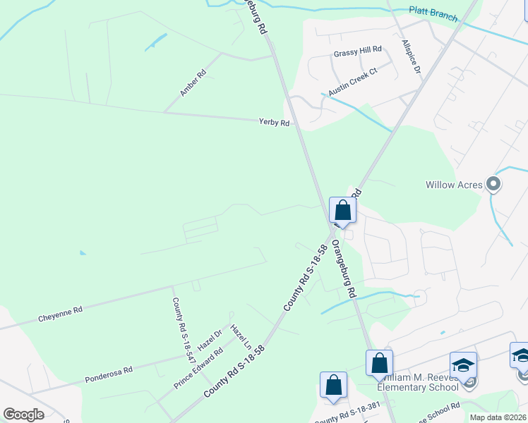 map of restaurants, bars, coffee shops, grocery stores, and more near 2 Orangeburg Road in Summerville