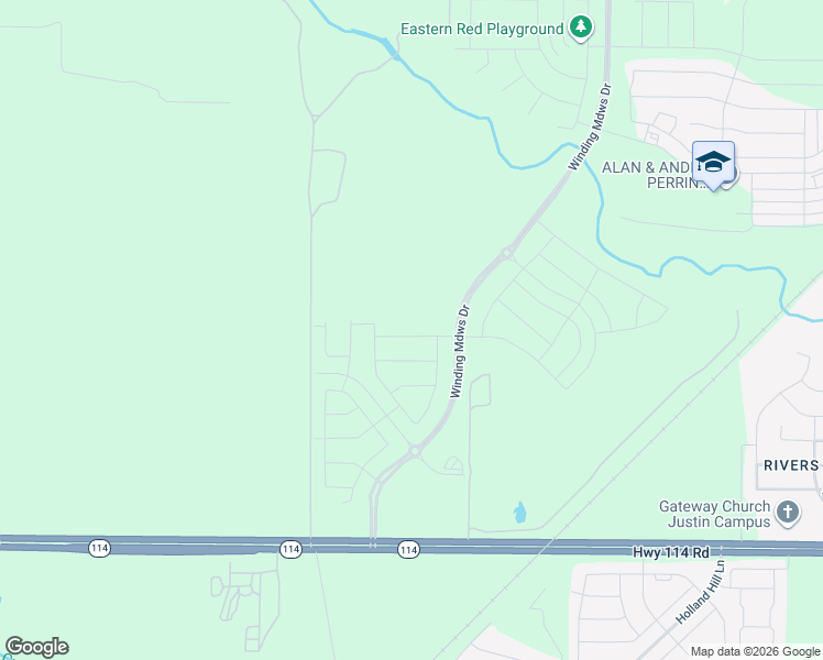 map of restaurants, bars, coffee shops, grocery stores, and more near Ben-Bert Road in Justin
