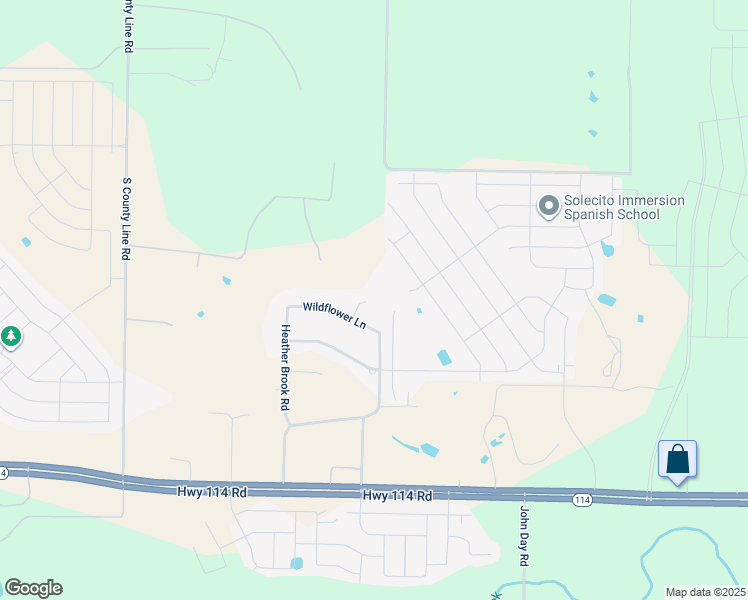 map of restaurants, bars, coffee shops, grocery stores, and more near 12290 Echo Glen in Justin