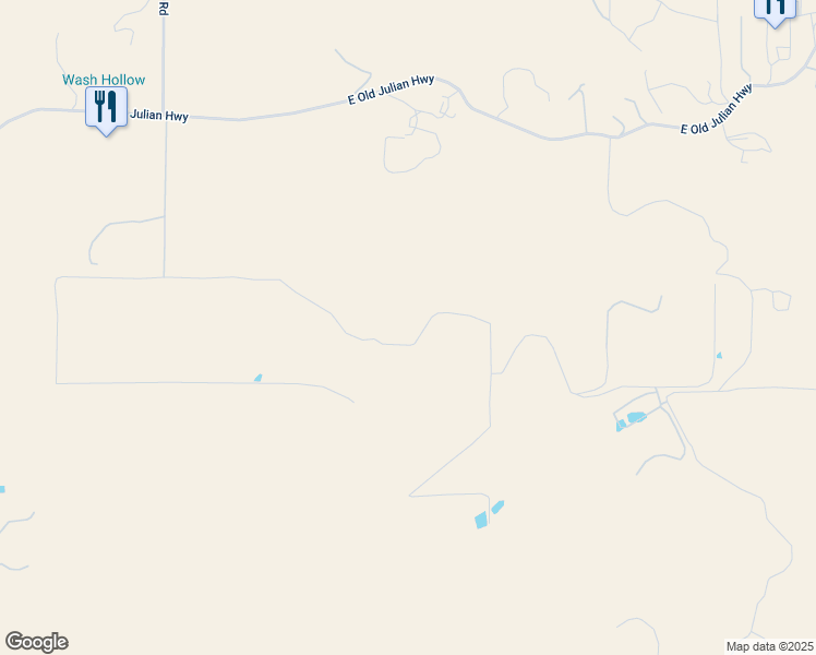 map of restaurants, bars, coffee shops, grocery stores, and more near 24848 Starlight Mountain Road in Ramona