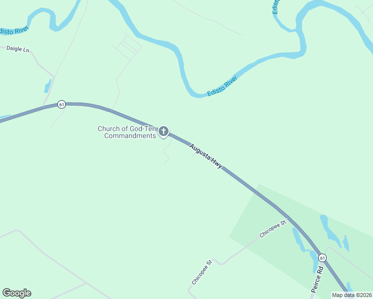 map of restaurants, bars, coffee shops, grocery stores, and more near 26094 Augusta Highway in Ridgeville