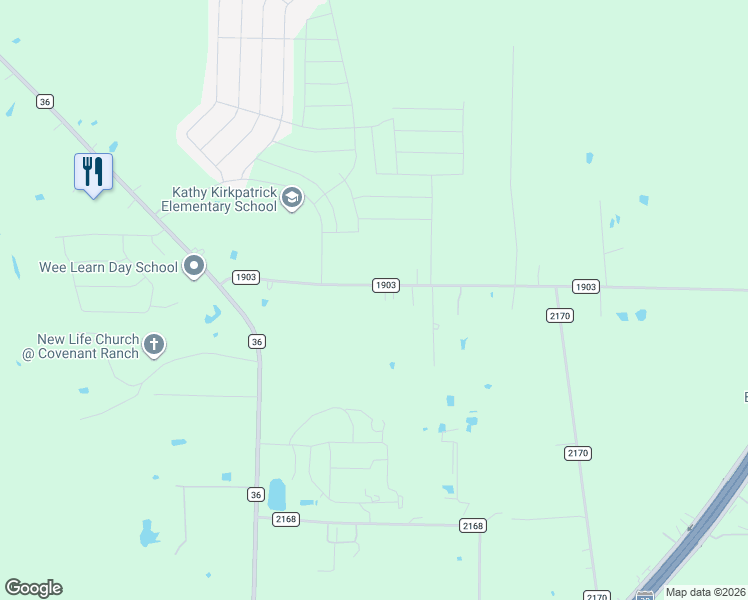 map of restaurants, bars, coffee shops, grocery stores, and more near 2945 Farm to Market Road 1903 in Caddo Mills